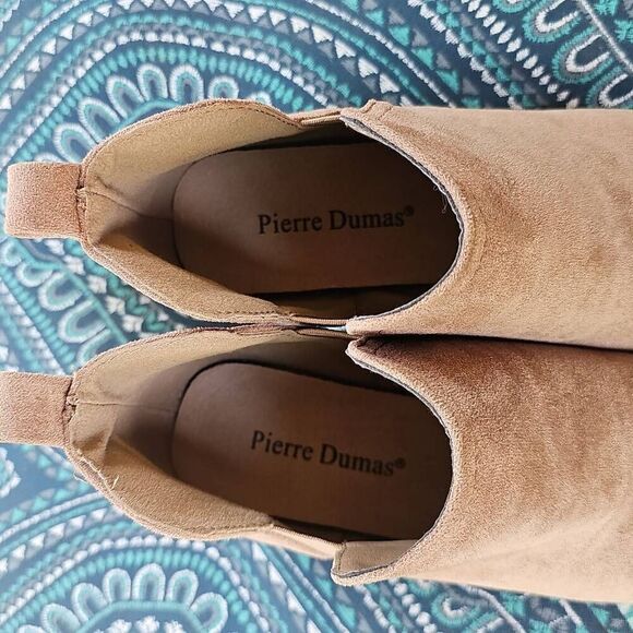 Pierre Dumas Suede Tan Ankle Boots Size 8 - Picture 6 of 10